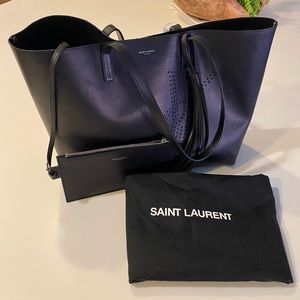 Yves Saint Laurent Perforated Shopping Tote